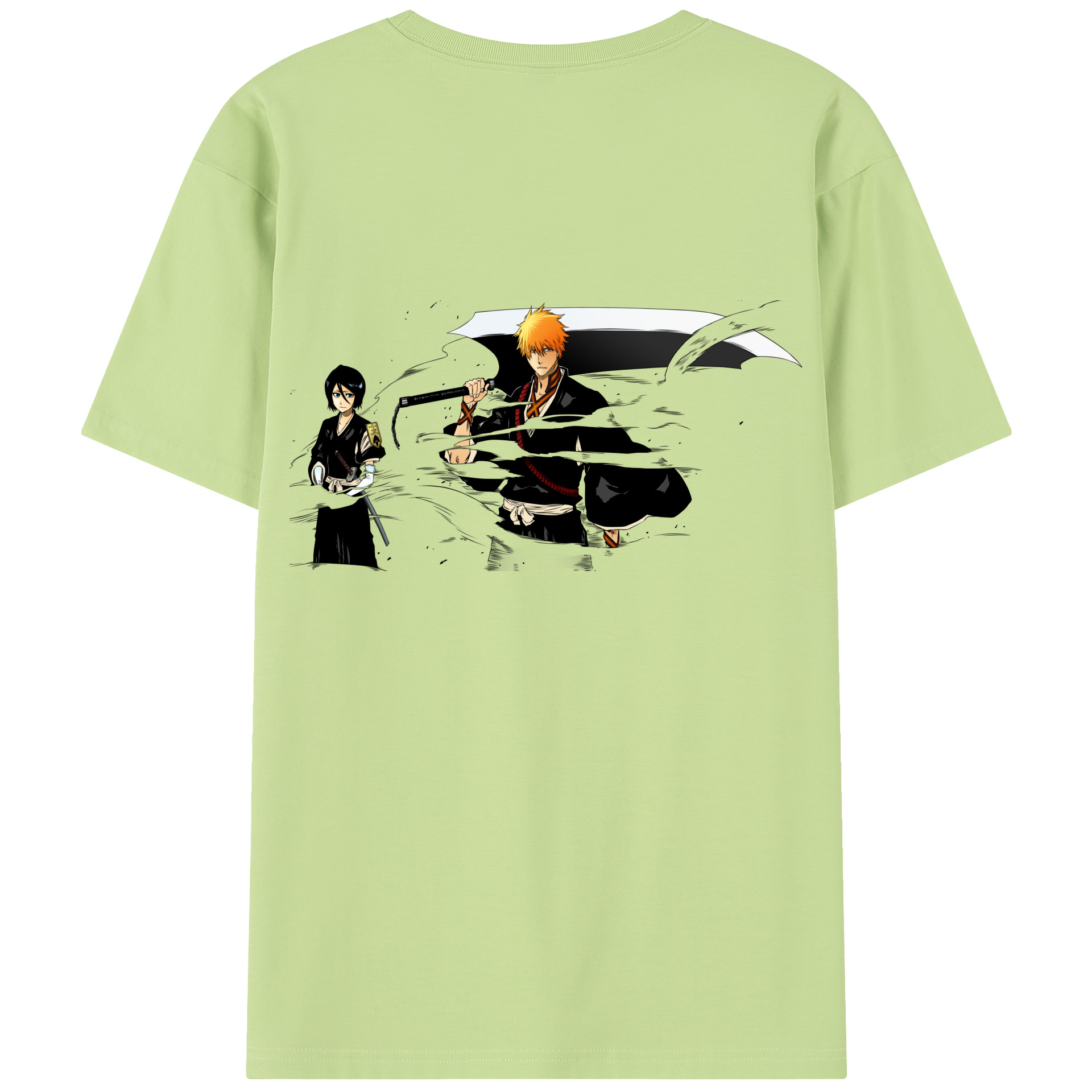 （画像用） ブリーチ 黒崎一護（くろさき いちご）BLEACH Kurosaki Ichigo 綿100％半袖Tシャツ（背面プリント）